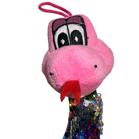 Flip Sequin Plush Toy Snake 16 inch Long Pink Head - Picture 1 of 16